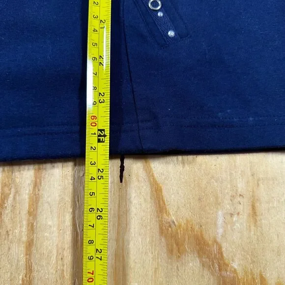 Alfred Dunner Navy Blue Quilted Zip-Up Vest - Size 10 - Picture 4 of 6